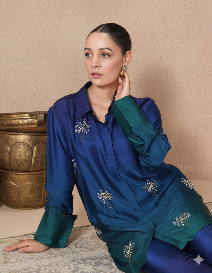 Blue  Ombre Syngergy Shirt