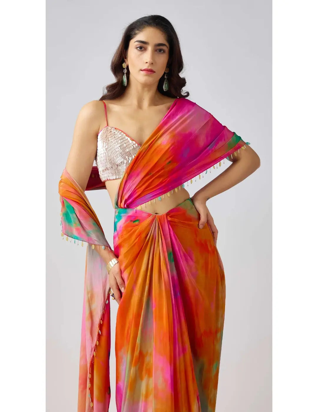 The Sunlit Horizon Saree