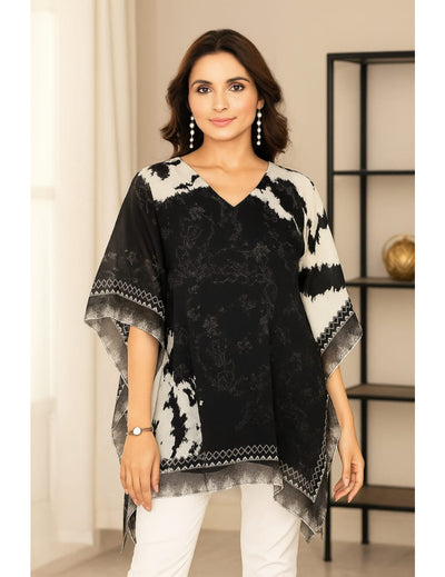 Black Printed Kaftan