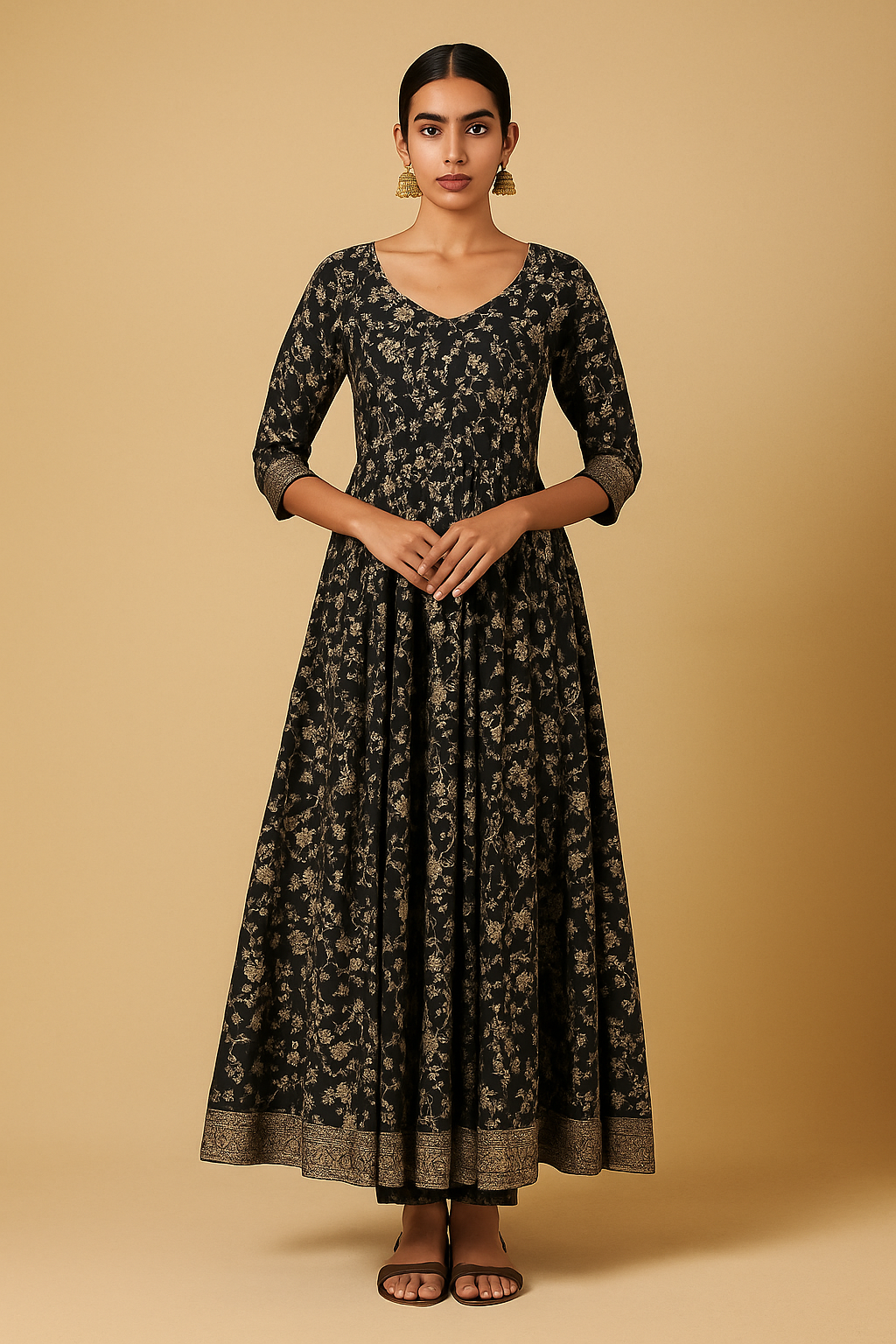 Gulzaar Black Banarasi Anarkali