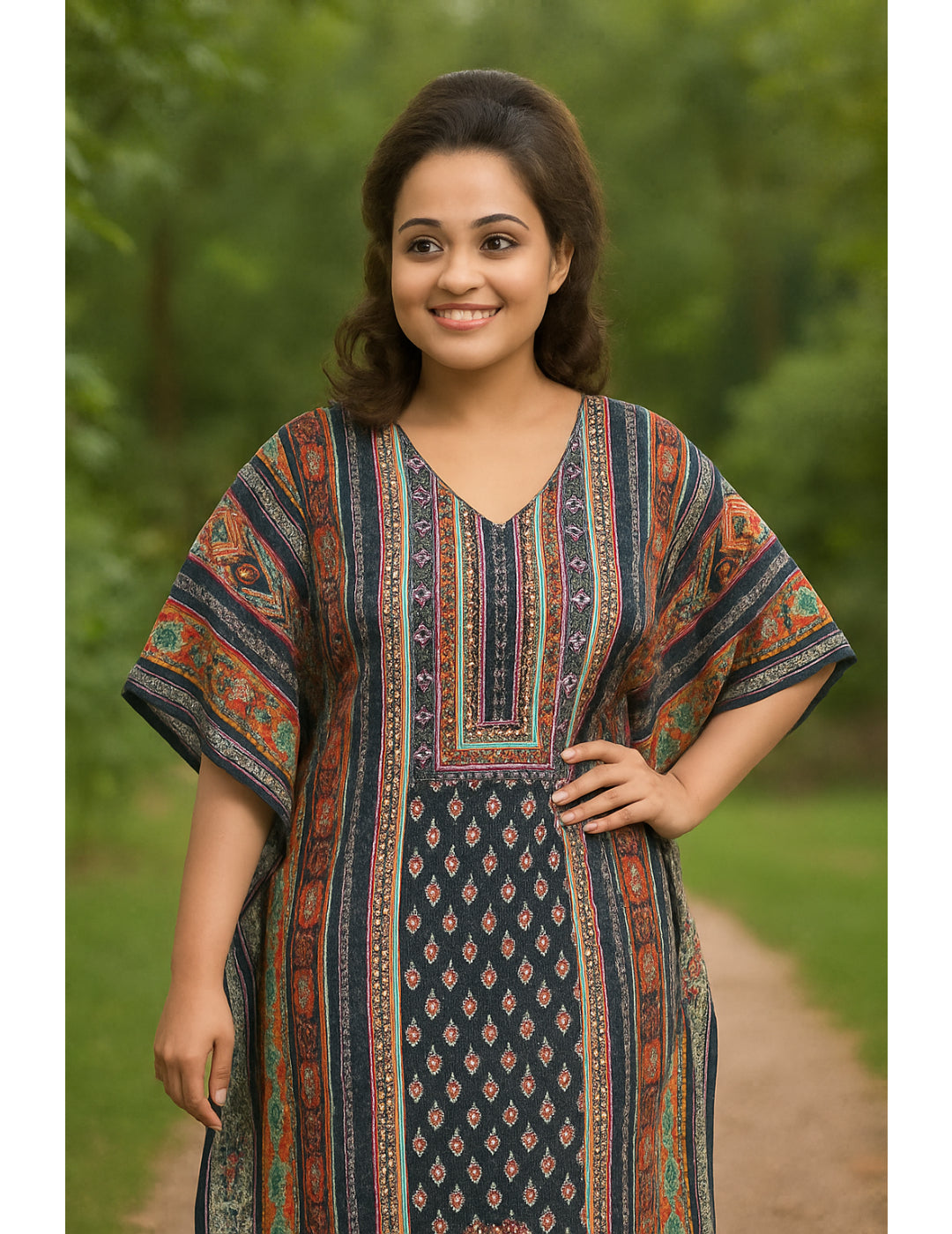 背面乔其纱长袍