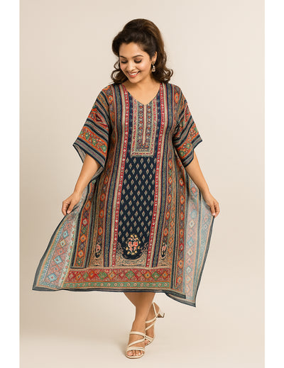 背面乔其纱长袍