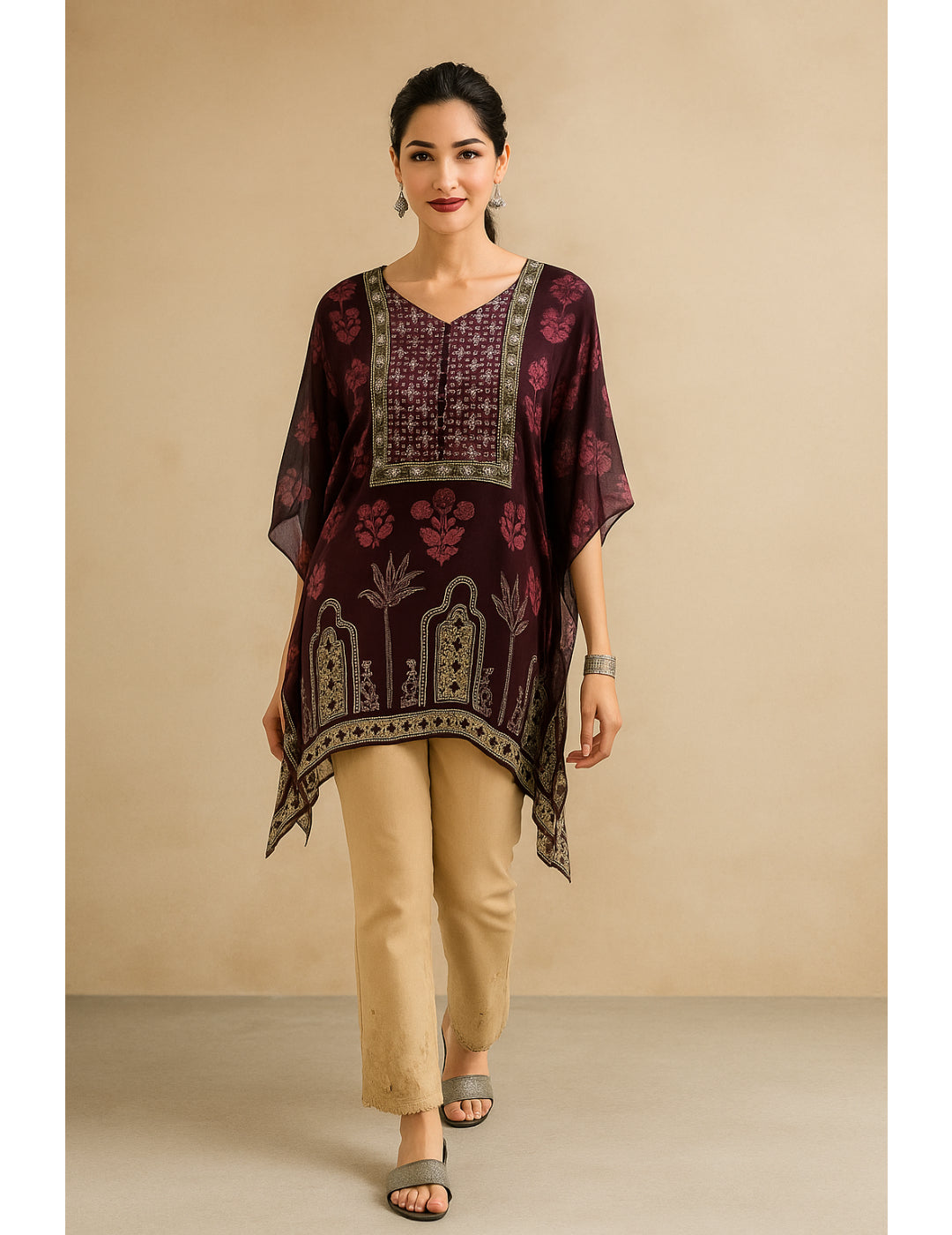 Multi Color Printed Kaftan