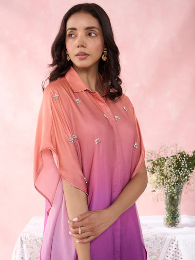 Ombre Peach Purple Tarol Shirt