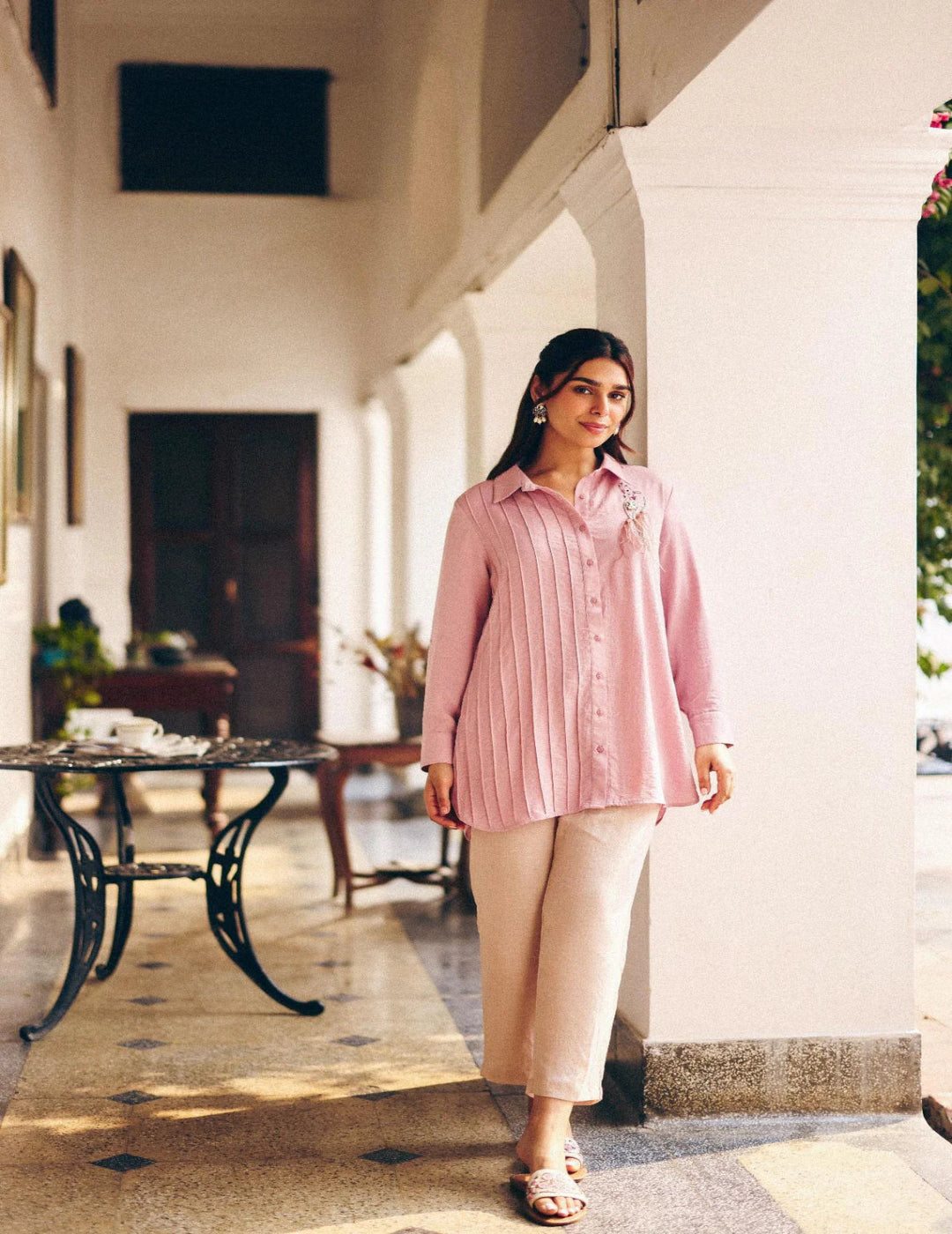 Pink Crest Anchor Shirt