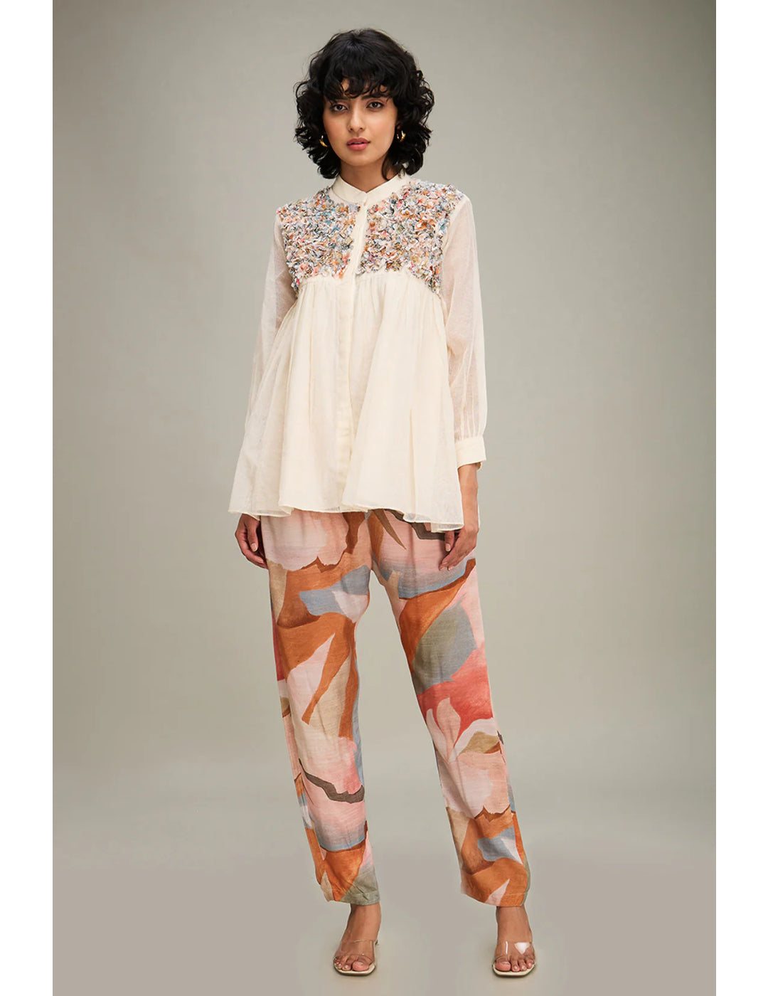 Conversational Embellished Co ord Set