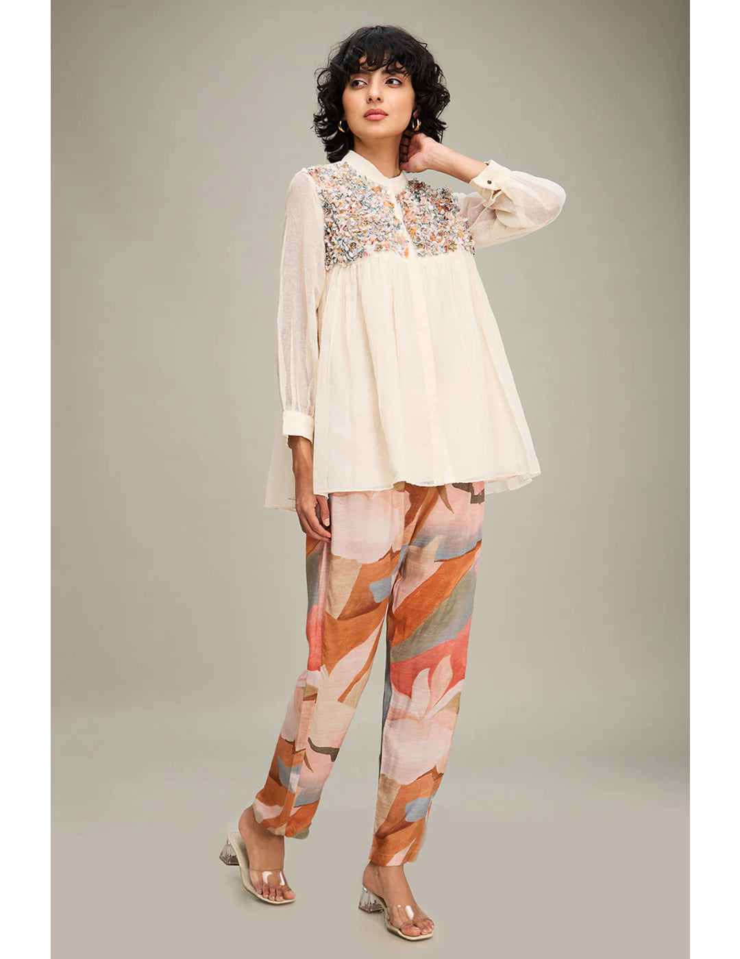 Conversational Embellished Co ord Set