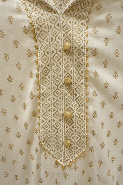 Noor – Ivory Motif Printed Kurta Set