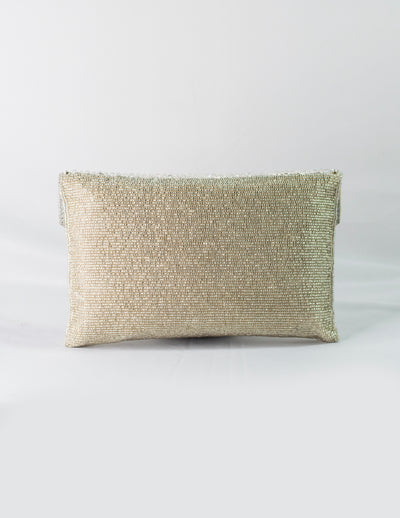 Crystal Envelope Beige Clutch