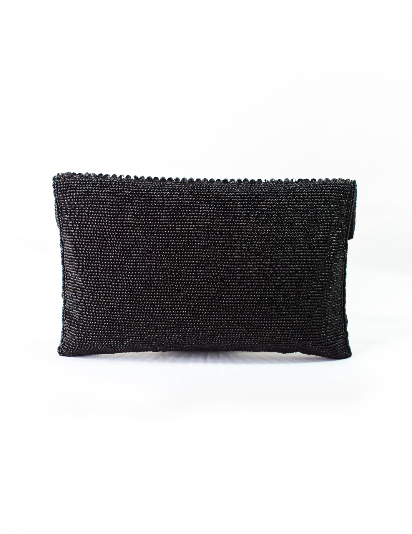Crystal Envelope Black Clutch