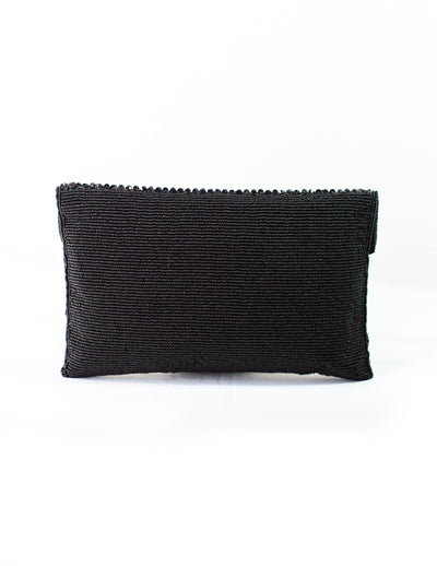 Crystal Envelope Black Clutch