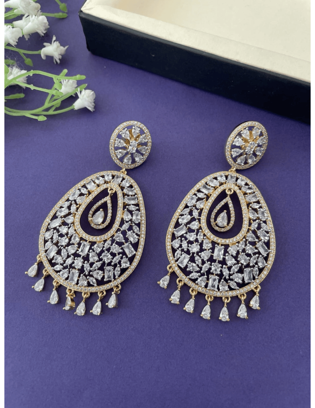 Faux Silver & Gold Earring