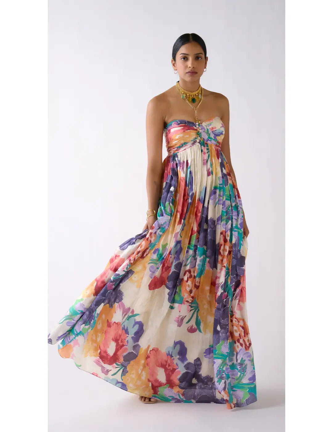 Multi Muslin Floral Dress