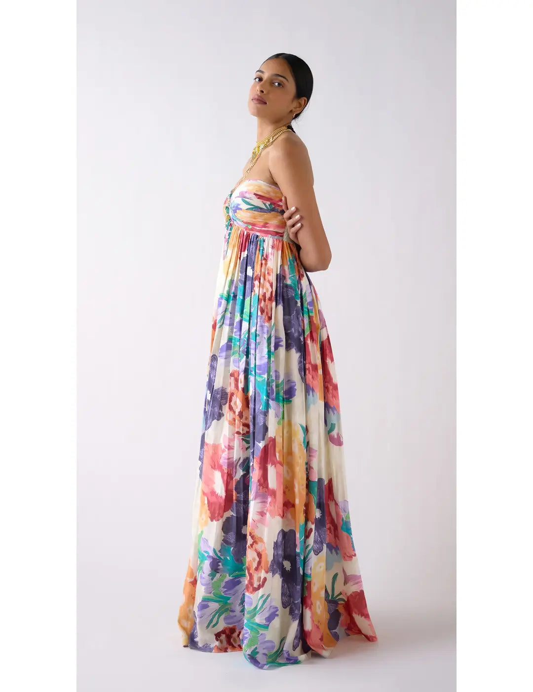 Multi Muslin Floral Dress
