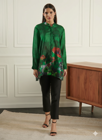 Green Bodhi Conceal Button Shirt