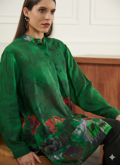 Green Bodhi Conceal Button Shirt