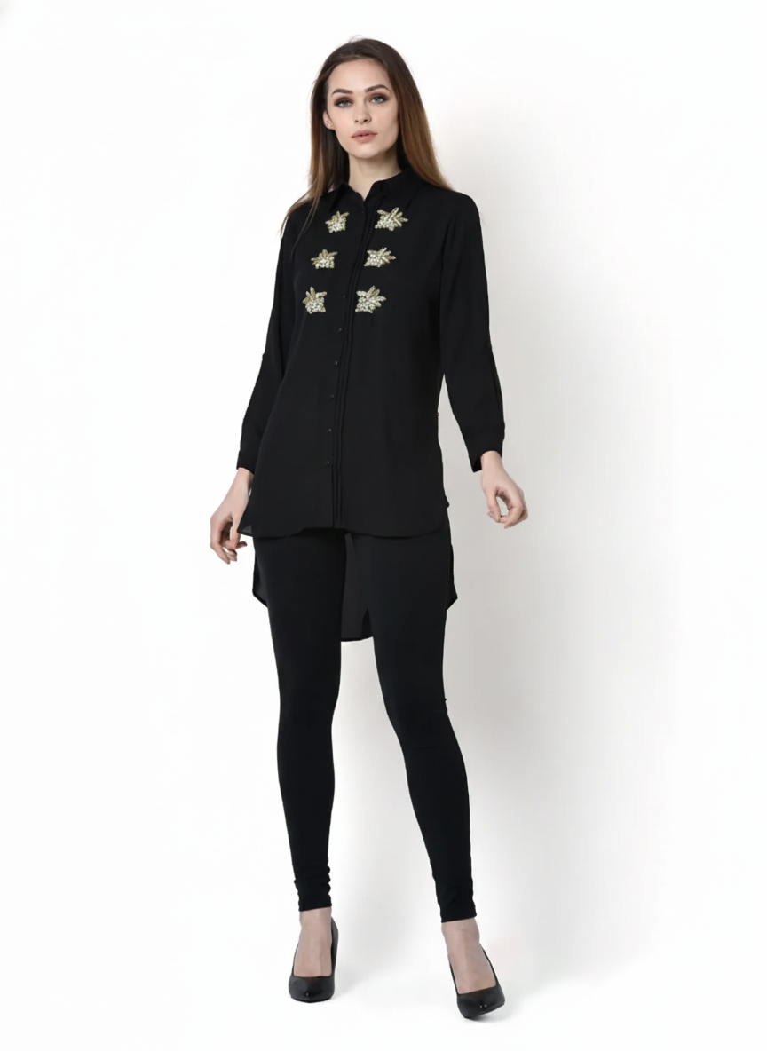 Black Grape Emb. Shirt