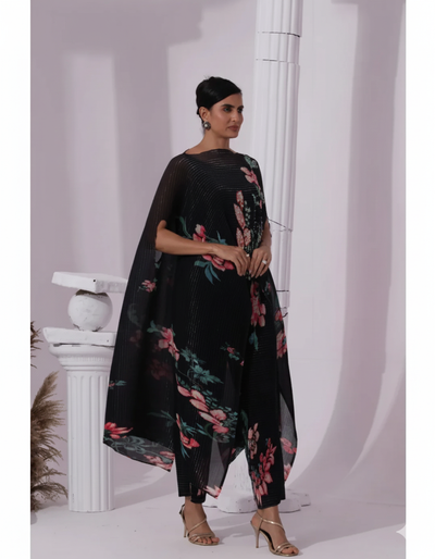 Wildflower Muse Jet Black Kaftan & Pant