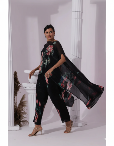 Wildflower Muse Jet Black Kaftan & Pant