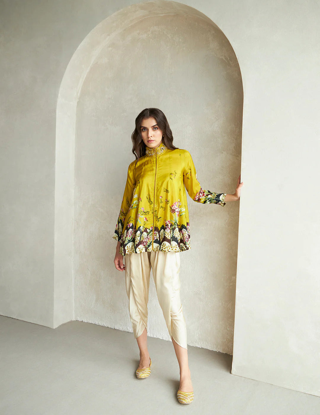 Opada Yellow Quix Zip-Up Shirt