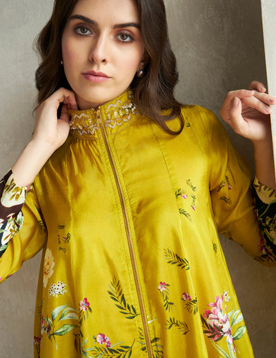 Opada Yellow Quix Zip-Up Shirt