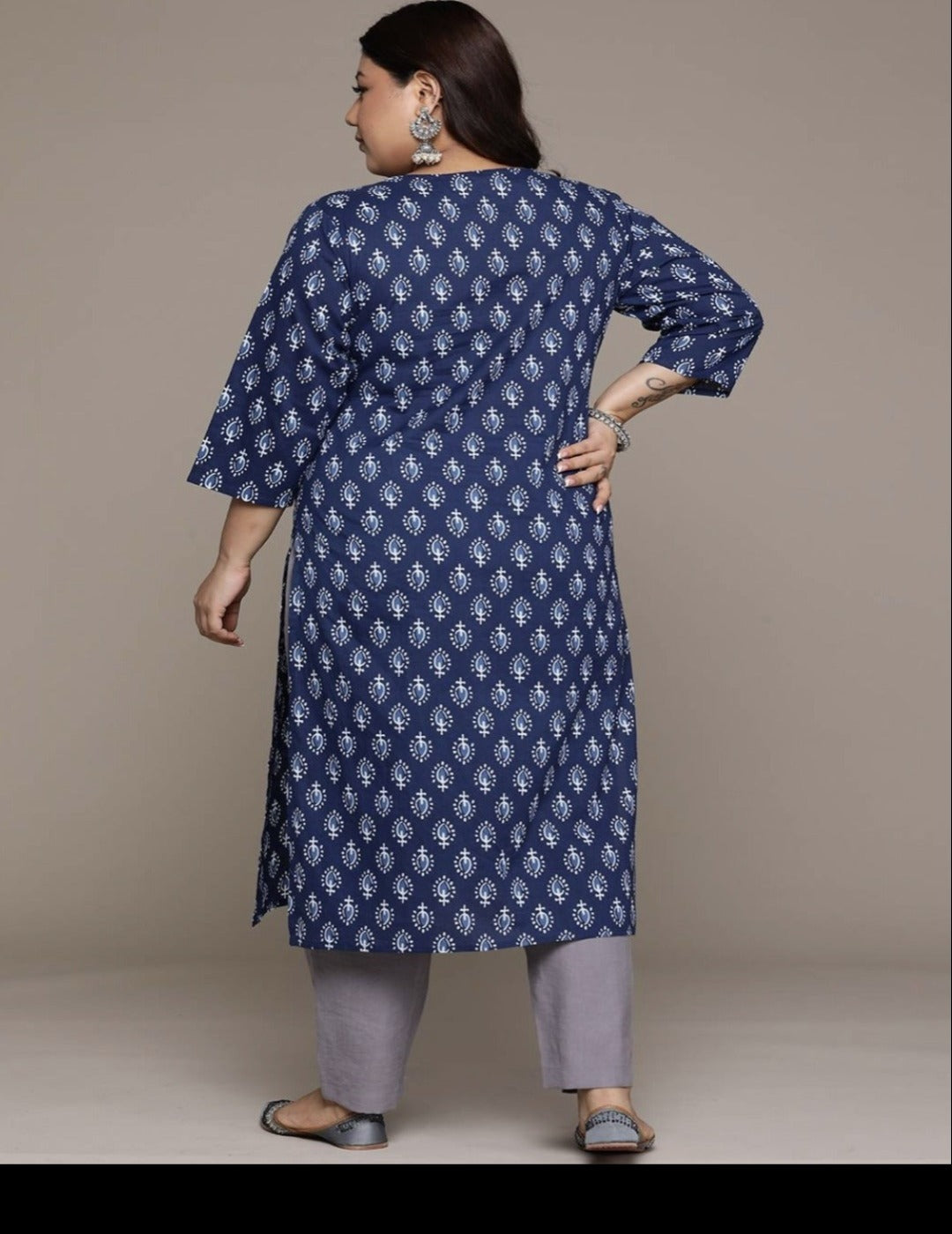 Ethnic Motifs Printed Pure Cotton Kurta