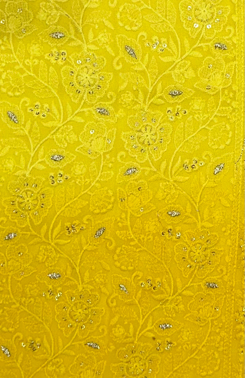 Zohra –Ombre Yellow Chikankari Kurti