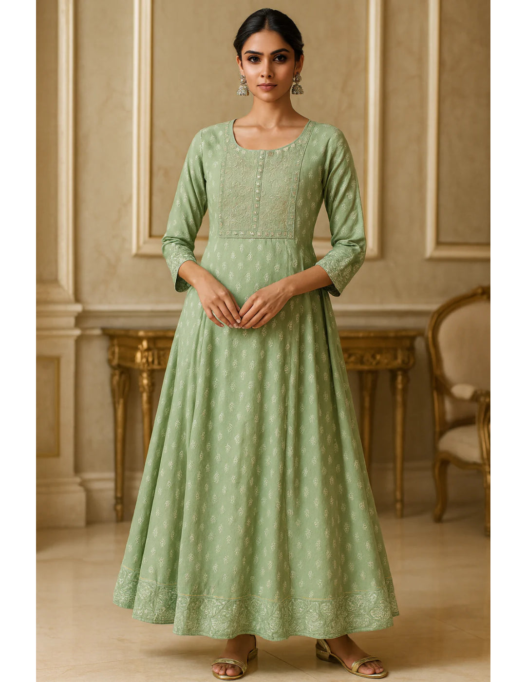 绿色花卉阿纳卡利