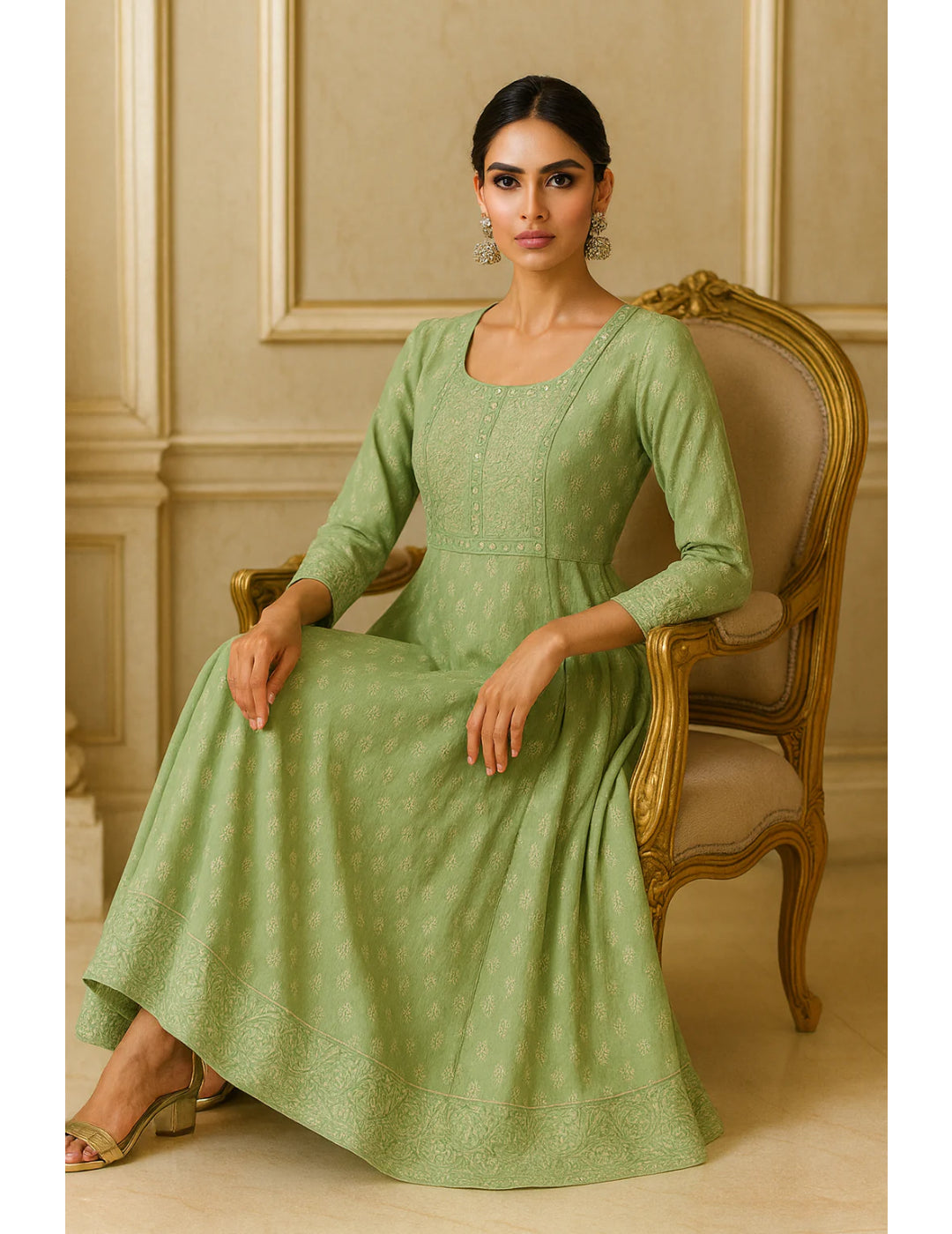 绿色花卉阿纳卡利