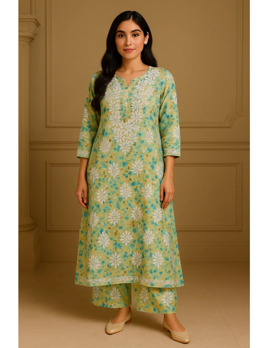 绿色花卉阿纳卡利