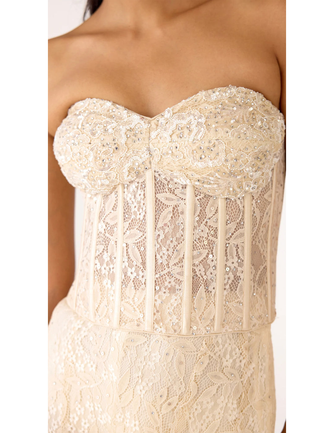 Ivory Chantilly Net Embroidered Sharara Set