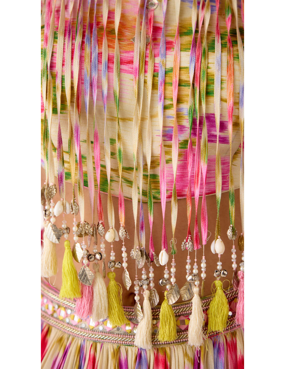 Ivory Chinon Lehenga Set