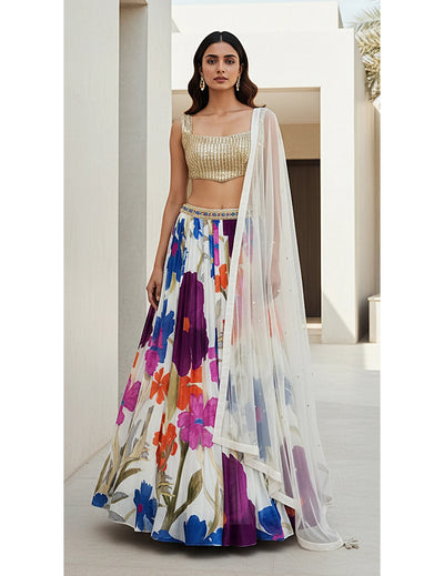 Ivory Lumina Garden Lehenga Set