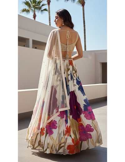 Ivory Lumina Garden Lehenga Set