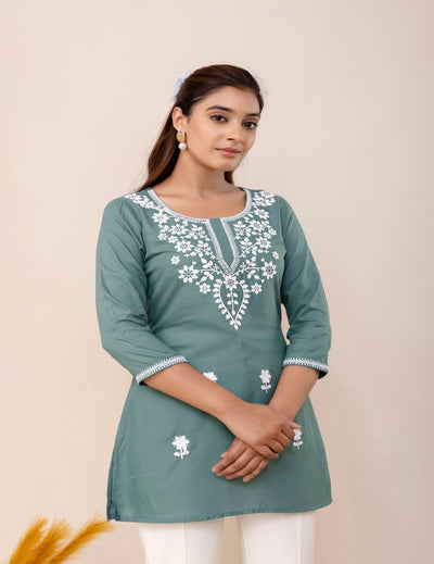 Grey A-Line Top