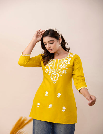 Yellow A-Line Top