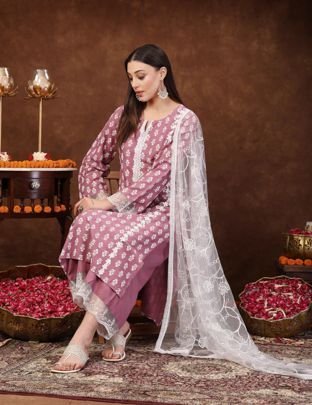 Floral Printed Suit Set