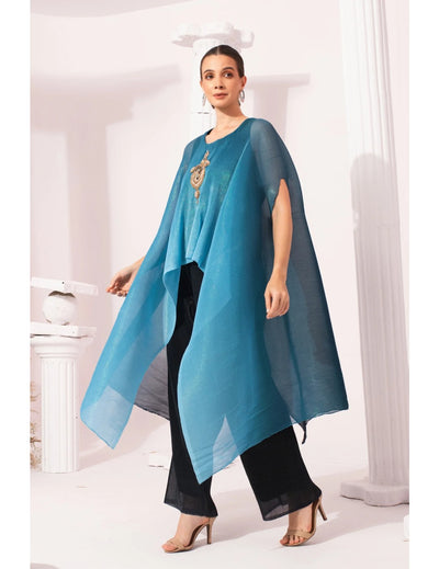 Ombre Ocean Blue Kaftan & Pant Set