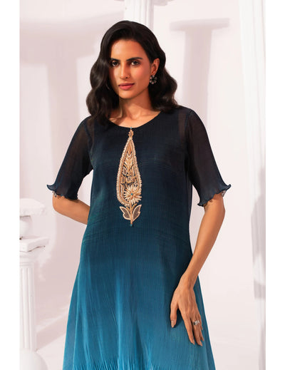Ombre Ocean Blue Kurta Set