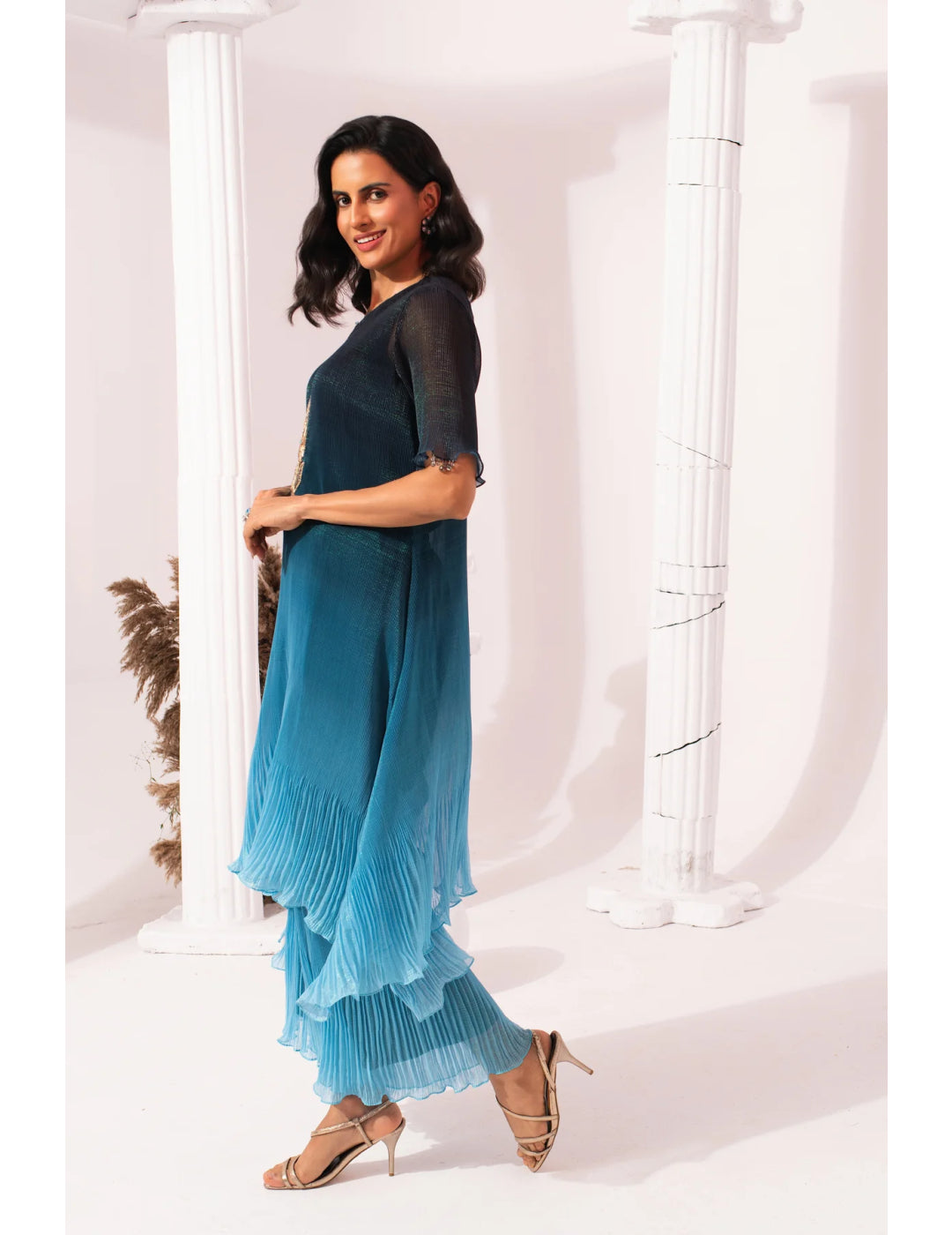 Ombre Ocean Blue Kurta Set