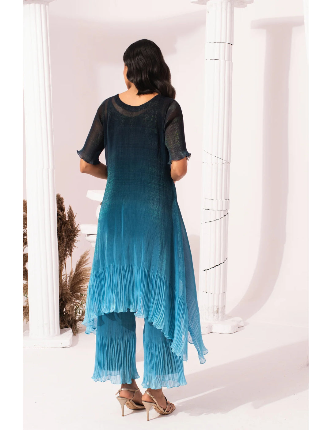 Ombre Ocean Blue Kurta Set