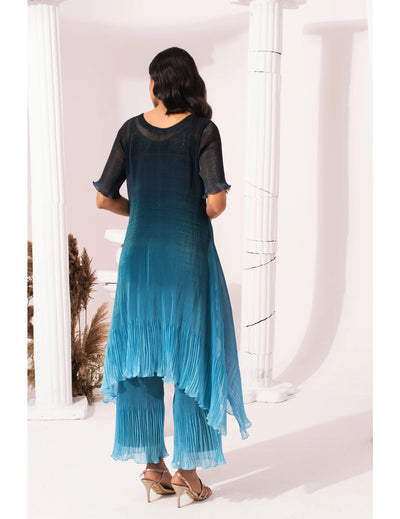 Ombre Ocean Blue Kurta Set