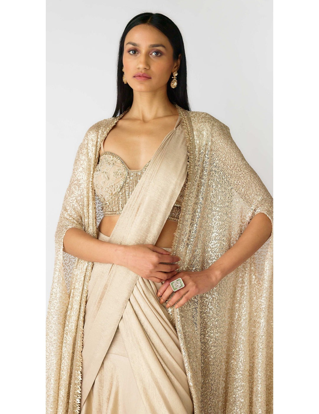 Shimmer Drape Saree for Weddings SG