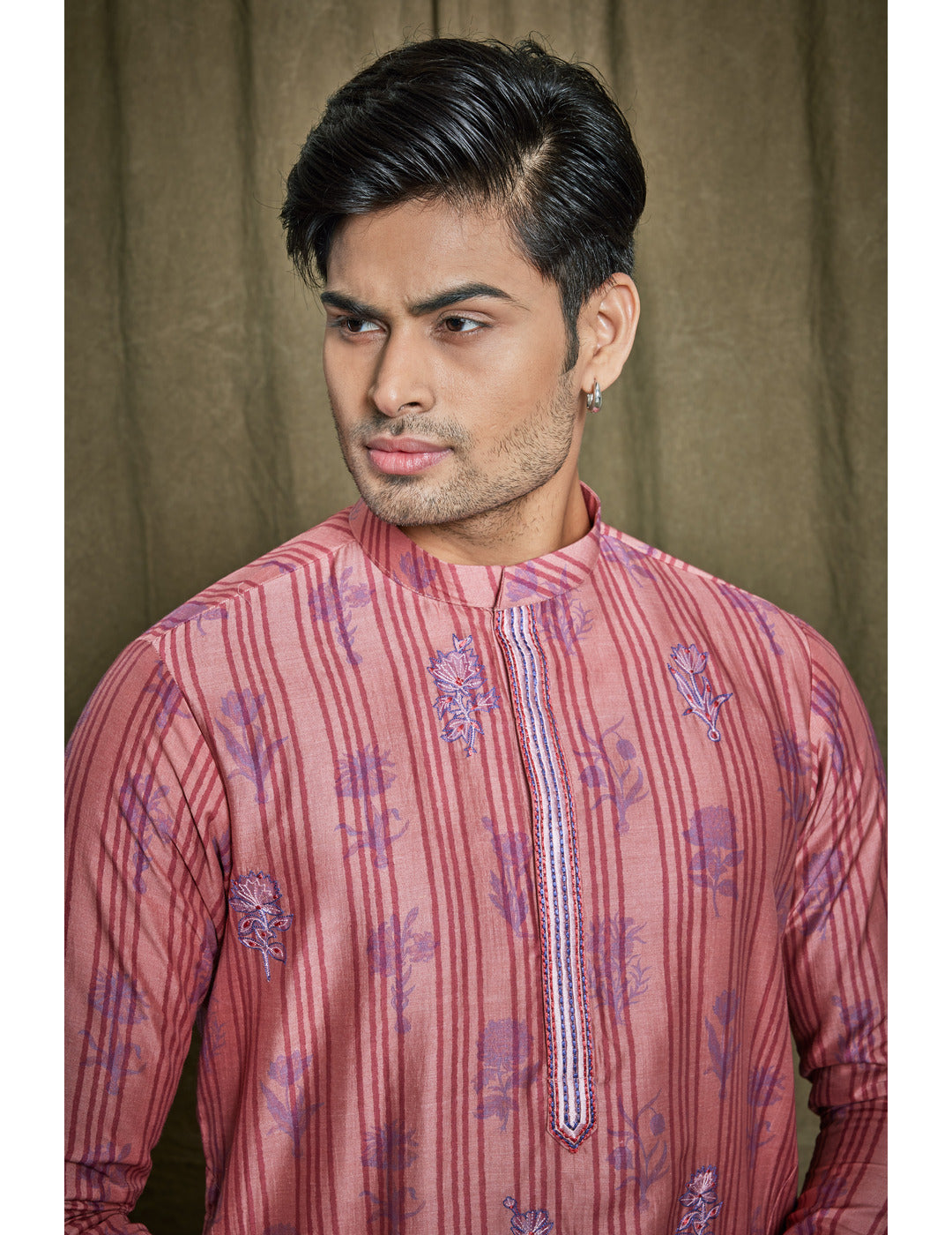 Printed Chanderi Silk Kurta