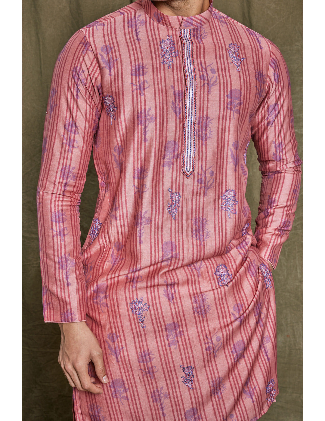 Printed Chanderi Silk Kurta