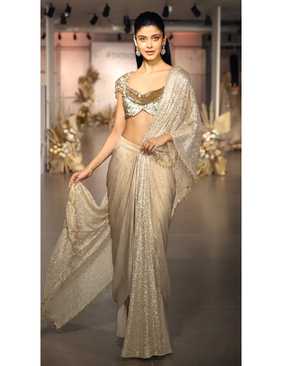 The Celestial Glow Draped Saree