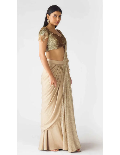 The Celestial Glow Draped Saree