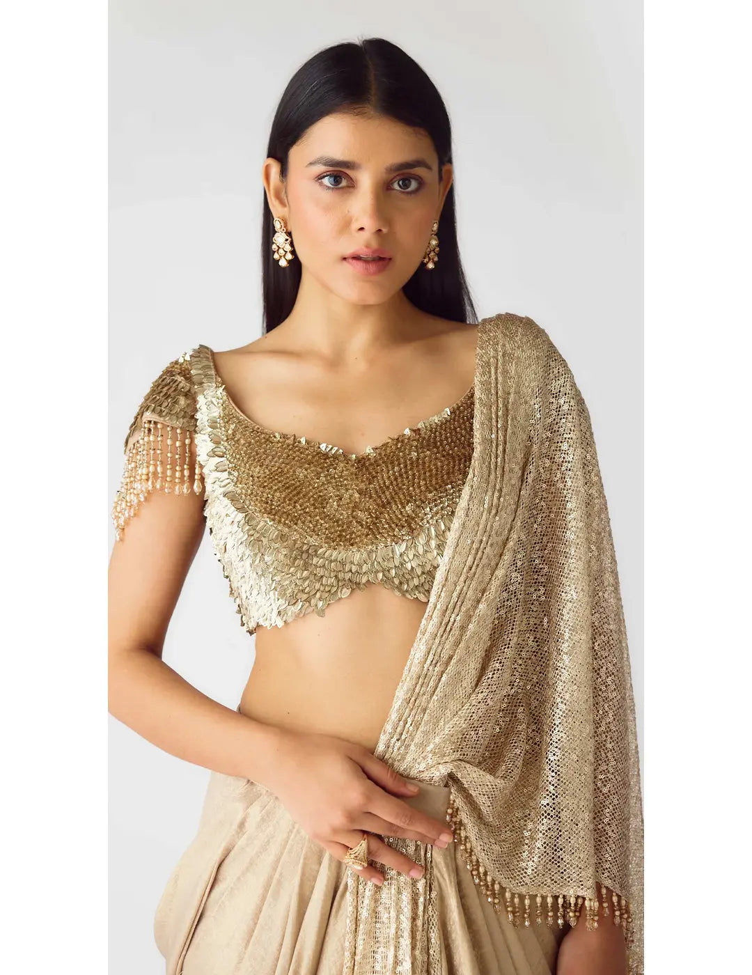 The Celestial Glow Draped Saree