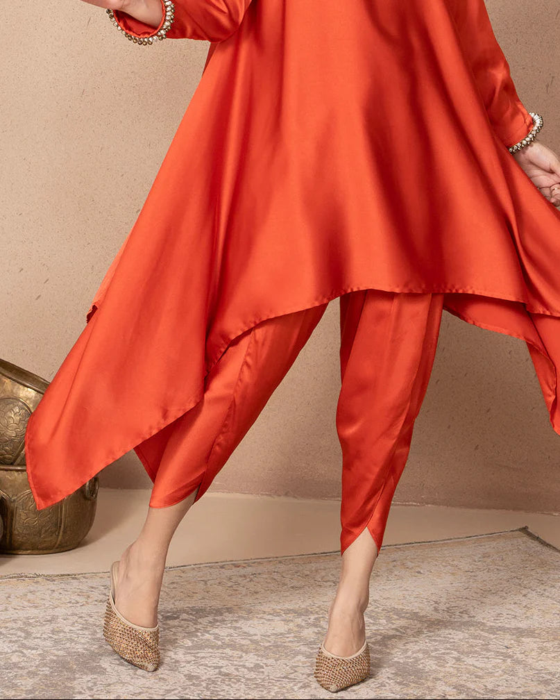 Rust Orange Zola Tulip Pants