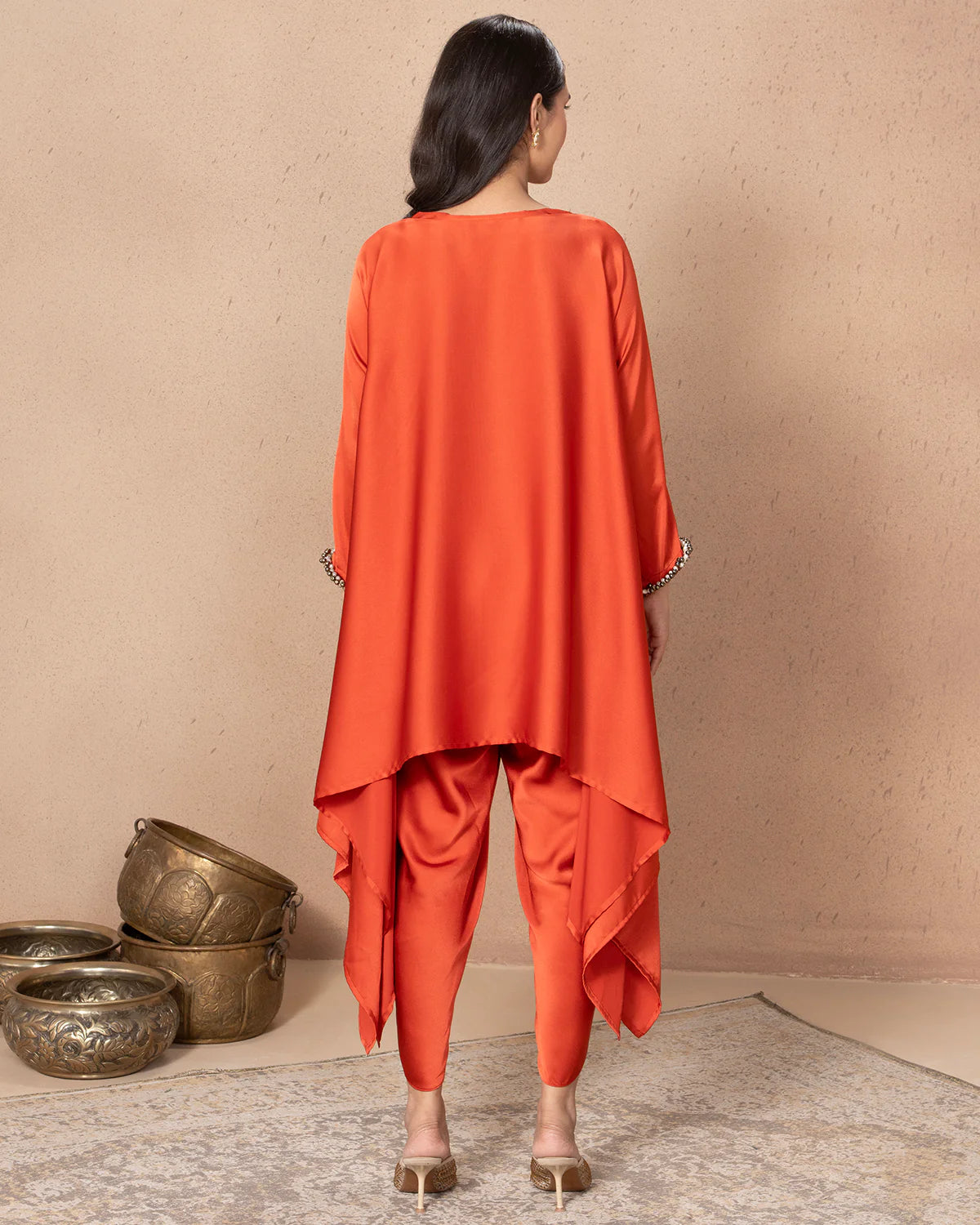 Rust Orange Zola Tulip Pants